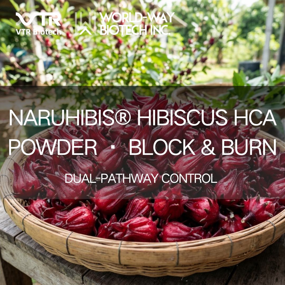 Naruhibis® Hibiscus HCA порошок: двойной прорыв в подавлении аппетита и подавлении синтеза жира